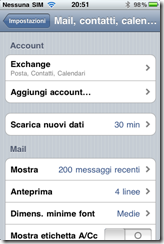 Screenshot Iphone Mail,Contatti,Calendario Screenshot Iphone Mail,Contatti,Calendario